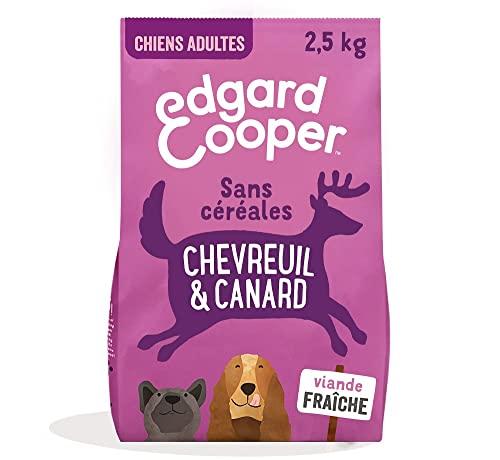 Edgard & Cooper Trockenfutter für ausgewachsene Hunde, ohne Getreide, natürliche Nahrung, 2,5 kg, REH & Ente, frisch, hypoallergen, gesunde Ernährung, schmackhaft und ausgewogen, hochwertige Proteine von Edgard Cooper