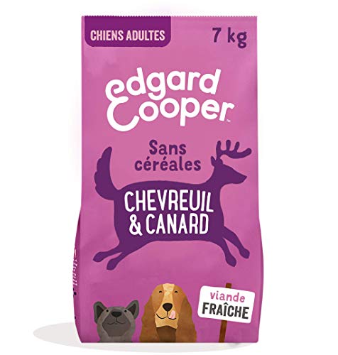 Edgard & Cooper Trockenfutter für ausgewachsene Hunde, ohne Getreide, natürliche Nahrung, 7 kg, REH & Ente, frisch, hypoallergen, gesunde Ernährung, schmackhaft und ausgewogen, hochwertige Proteine von Edgard Cooper