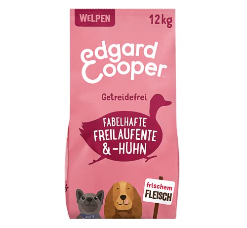 Edgard & Cooper Welpenfutter, Trockenfutter für Hunde (Ente & Huhn, 12kg), Hundefutter trocken, Getreidefrei, natürliche Zutaten und frisches Fleisch, voller essentieller Aminosäuren von Edgard Cooper