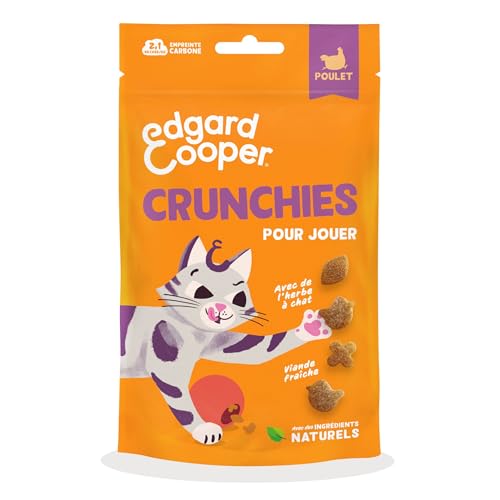 Edgard & Cooper natürliche Katzensnacks, Crunchies mit Huhn (1 x 50 g Beutel), getreidefrei, vollgepackt mit frischem Fleisch, natürliche Zutaten und ohne Zuckerzusatz von Edgard Cooper