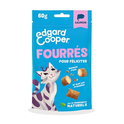 Edgard & Cooper natürliche Katzensnacks, Pillows mit Lachs (1 x 60 g Beutel), vollgepackt mit frischem Fleisch, getreidefrei, 2 kcal pro Snack, natürliche Zutaten und ohne Zuckerzusatz. von Edgard Cooper