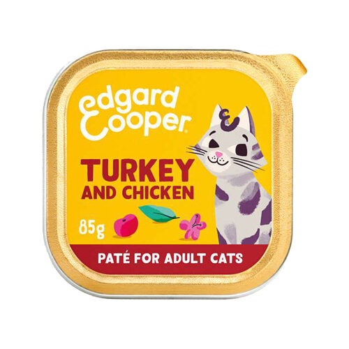 Edgard & Cooper Erwachsene Katze - Truthahn und Huhn - Pastete - 16 x 85 g von Edgard & Cooper