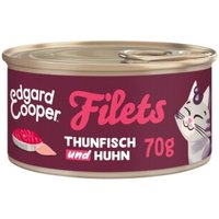 Edgard & Cooper Nassfutter Katze Adult Filets Thunfisch & Huhn 48x70 g von Edgard & Cooper