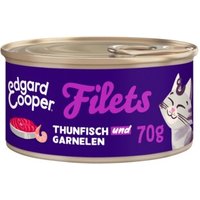 Edgard & Cooper Nassfutter Katze Adult Filets Thunfisch & Garnelen 48x70 g von Edgard & Cooper