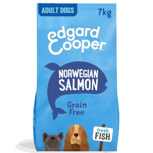 Edgard & Cooper Frischer Norwegischer Lachs, Trockenfutter für ausgewachsene Hunde, getreidefrei, verpackt mit frischem Fleisch von Edgard Cooper