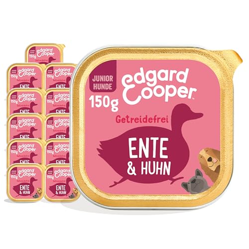 Edgard & Cooper Nassfutter für Welpen, (Ente & Huhn, 150g x 11), Getreidefrei, natürliche Zutaten und frisches Fleisch, voller essentieller Aminosäuren von Edgard Cooper