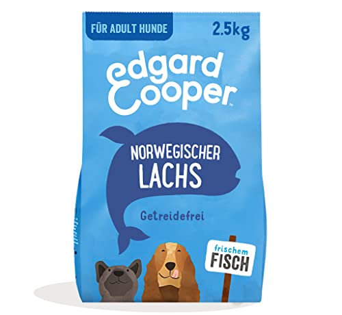 Edgard & Cooper Hundefutter, Trockenfutter für Hunde, (Lachs, 2.5kg), Getreidefrei, natürliche Zutaten und frisches Fleisch, voller essentieller Aminosäuren von Edgard Cooper
