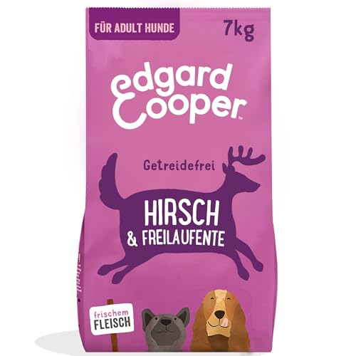 Edgard & Cooper Hundefutter, Trockenfutter für Hunde, (Hirsch & Ente, 7kg), Getreidefrei, natürliche Zutaten und frisches Fleisch, voller essentieller Aminosäuren von Edgard Cooper