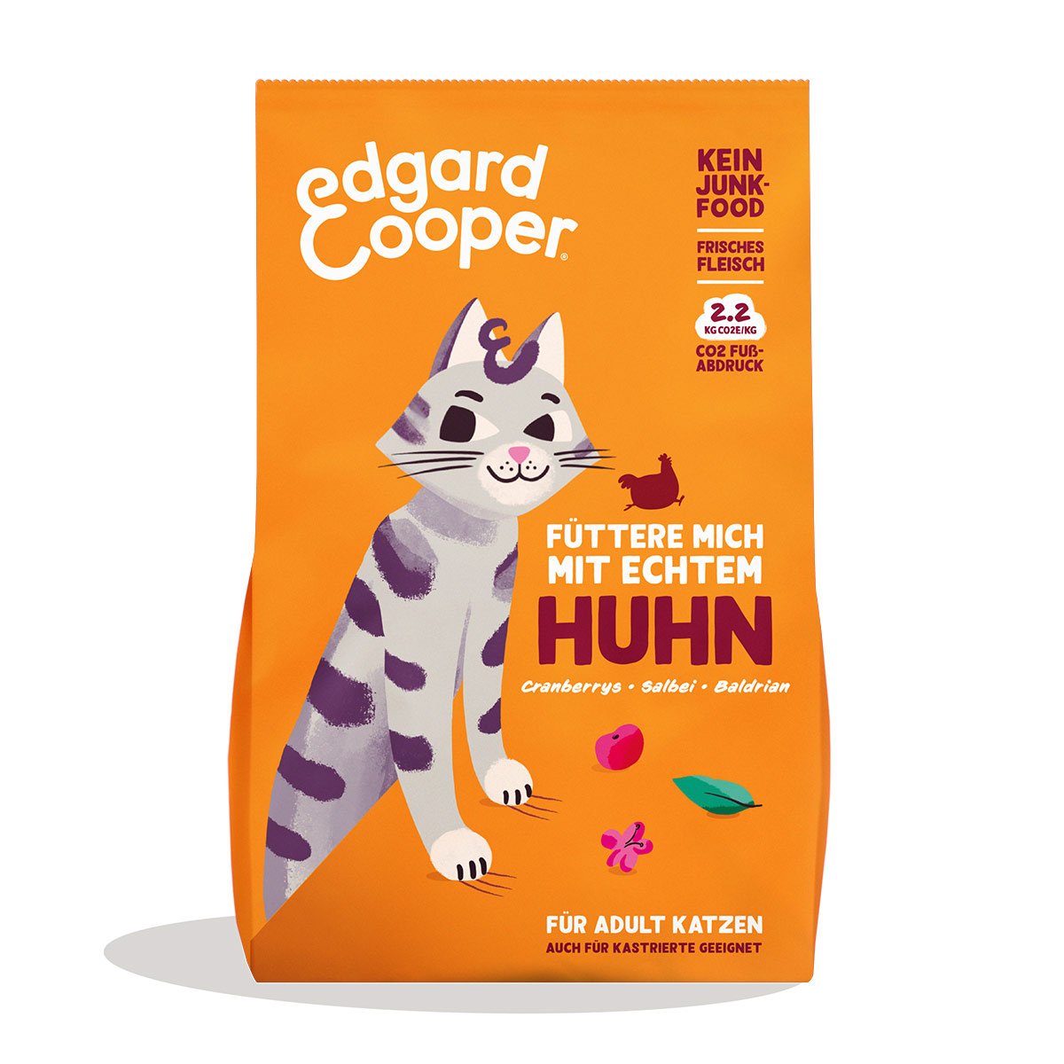 Edgard & Cooper Katze Trockenfutter Adult Freilandhuhn 2kg von Edgard & Cooper