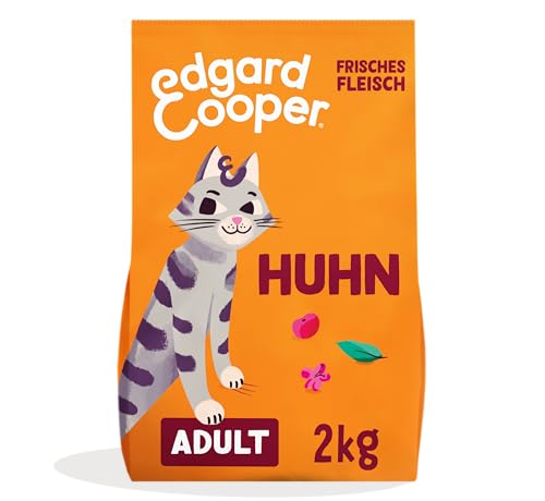 Edgard & Cooper Katzenfutter, Trockenfutter für Katzen, (Huhn, 2kg), Getreidefrei, voll von frischem Fleisch und natürlichen Zutaten, geeignet für sterilisierte und aktive Katzen von Edgard Cooper