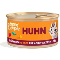 Edgard & Cooper Nassfutter Katze Adult Stückchen in Soße Huhn 18x85 g von Edgard & Cooper