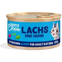 Edgard & Cooper Nassfutter Katze Adult Stückchen in Soße Lachs & Huhn 36x85 g von Edgard & Cooper