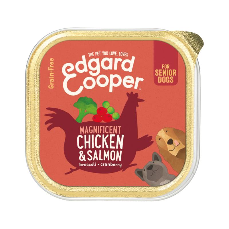 Edgard & Cooper Senior Hundefutter - Schälchen - Huhn & Lachs - 11 x 150 g von Edgard & Cooper