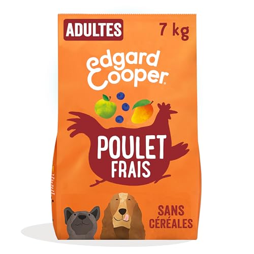 Edgard & Cooper Trockenfutter für Hunde, ausgewachsen, ohne Getreide, natürliche Nahrung, 7 kg, frisches Huhn, gesunde Ernährung, schmackhaft und ausgewogen, hochwertiges Protein von Edgard Cooper