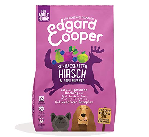 Edgard & Cooper Hundefutter, Trockenfutter für Hunde, (Hirsch & Ente, 7kg), Getreidefrei, natürliche Zutaten und frisches Fleisch, voller essentieller Aminosäuren von Edgard Cooper