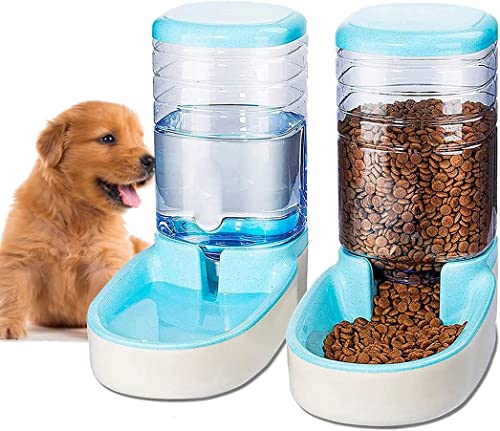 Edipets, Automatischer Futterspender Katze, Hunde, 2 Einheiten, 3.8L, Futter- und Wasserspender für Haustiere (Blau) von Edipets