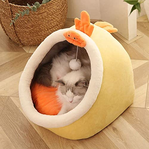 Winterhaus für Katze kleine Welpen für Katzenbett für Katzen Katzen Baby Hunde für kleine Hunde (Kükenmülle),S von EdirFtra