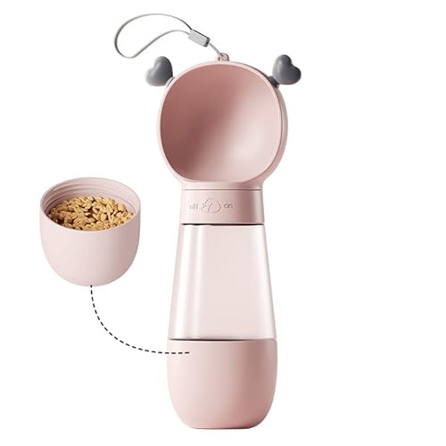 Edoxus Hunde Trinkflasche für Unterwegs Tragbare Wasserflasche für Hunde Leicht Tragbar (Pink) von Edoxus