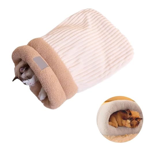 Edumov Katzen Schlafsack, 44x37cm Cat Sleeping Bag, Kuscheliger Warmer Katzenschlafsack,Kuschelsack Katze, Schlafsack für Katzen,Katzenbett Flauschig für Kätzchen & kleine Welpen von Edumov