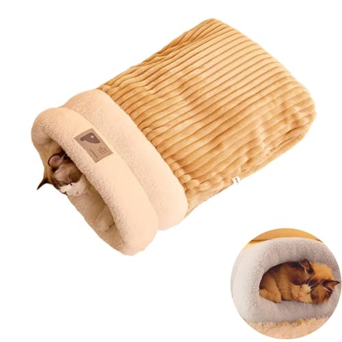 Edumov Katzen Schlafsack, 44x37cm Cat Sleeping Bag, Kuscheliger Warmer Katzenschlafsack,Kuschelsack Katze, Schlafsack für Katzen,Katzenbett Flauschig für Kätzchen & kleine Welpen von Edumov