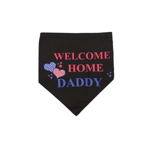 EechicSpace Hundehalstuch mit Aufschrift "Welcome Home Daddy", wendbar, für kleine Haustiere von EechicSpace