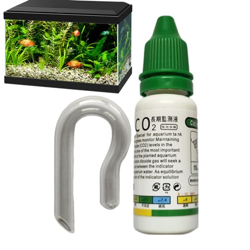 Eelogoo Aquatics Co2 Drop Checker-Lösung - Aquarium-Test-CO2-Kit - Transparenter CO2-Tropfenprüfer, Funktionelles Aquarium-Testkit für Aquarien, CO2-System, Aquarium von Eelogoo