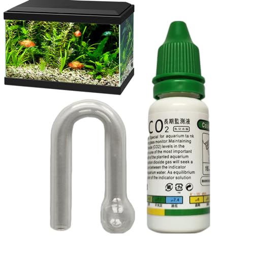 Eelogoo Aquatics Co2 Drop Checker-Lösung | Kohlendioxid-PH-Prüfer für Aquarien,Wasser-CO2-Checker, transparentes Aquarium-CO2-Set für bepflanzte Aquarien, Aquarien, CO2-System von Eelogoo