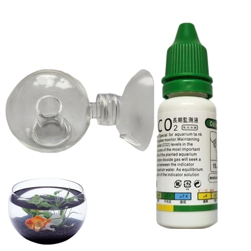 Eelogoo CO2-Indikatorlösung Drop Checker-Lösung - Kohlendioxid-PH-Prüfer für Aquarien | Transparenter CO2-Tropfenprüfer, Funktionelles Aquarium-Testkit für Aquarien, CO2-System, Aquarium von Eelogoo