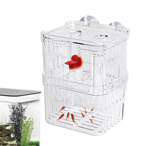 Eelogoo Fischzuchtkasten, Acryl Fisch-Isolationsbox, Aquarium Zuchtbox, Zubehör für kleine Fische, Garnelen, Clownfische, Guppys von Eelogoo