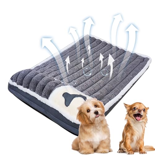 Eelogoo Hundeboxbetten,Waschbare Hundematte für Hundebox mit Rutschfester Unterseite | Hundehüttenunterlage mit weichem Kissen für kleine Hunderassen, für Hunde, gemütliches Schlafen, einf Wartung von Eelogoo