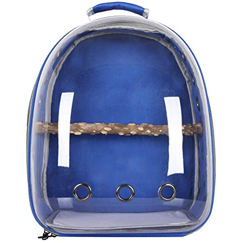 Eeneme Pet Papagei Rucksack, Atmungsaktiv Vogel Reisetasche, Transparent Transportk?fig mit doppelt offenem Rei?Verschluss, Bel¨¹ftung V?Gel Tr?ger mit Holz Stick Stand von Eeneme