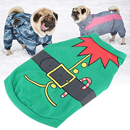 Eeneme Weihnachts-Hundekleidung – Weiches, Warmes, Süßes Hundekleidungskleid Kleine Hunde, Welpen, Jacke, Kleidung, Festival-Outfit(S) (M) von Eeneme