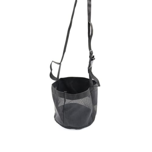 Eeuye Verstellbarer, Elastischer Heufuttersack für Pferde - Outdoor-Halsfuttersack in Schwarz L-28x27,5cm von Eeuye