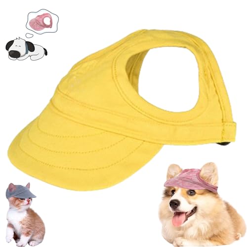 Hunde Cap,hundemütze Für Kleine Hunde,cappy Für Hunde Sonnenschutz,Outdoor Sun Protection Hood for Dogs,Hunde Baseballmütze,Basecap Verstellbar Sonnenschutz Hut Hundecap Mit Ohrlöchern von Eevhrqw