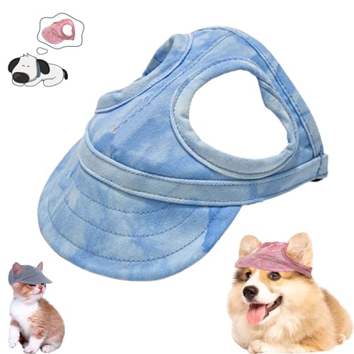 Hunde Cap,hundemütze Für Kleine Hunde,cappy Für Hunde Sonnenschutz,Outdoor Sun Protection Hood for Dogs,Hunde Baseballmütze,Basecap Verstellbar Sonnenschutz Hut Hundecap Mit Ohrlöchern von Eevhrqw