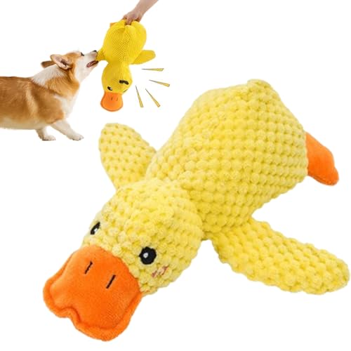 Eevhrqw Anti-Stress Duck for Dogs, Anti-Stress Duck Dog, Quack Duck Dog Toy, noovelo Calming Duck Toy, Mellow Dog Calming Duck, Soothing Duck Dog Toy, Soft Dog Toy, Squeaky Element von Eevhrqw