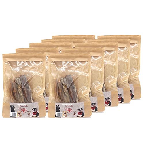 Eggersmann Carnebello - Natursnack Rinderschwanz (10 x 100 g) - Hunde Snacks ohne Zusatzstoffe und besonders mineralstoffhaltig - Snack für Zahnpflege Hund im wiederverschließbaren Beutel von Eggersmann Carnebello