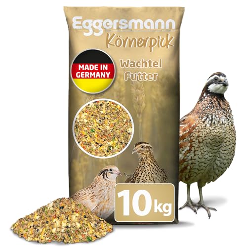 Eggersmann Körnerpick Wachtel Futter 10 kg – GVO-freies Alleinfutter für Wachteln –Schmackhaftes Wachtelfutter mit schnabelgerechter Körnung – Ausgewogene Körnermischung für Legewachteln von Eggersmann Körnerpick