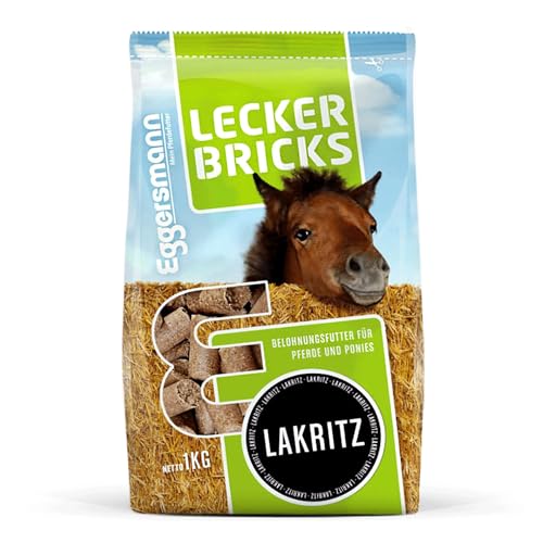 Eggersmann Mein Pferdefutter 1 kg Pferde-Leckerlis | Lecker Bricks für Pferde & Ponys | Natürlicher Lakritz-Geschmack | Perfekt als Belohnung & für zwischendurch | Pferde-Zubehör von Eggersmann Mein Pferdefutter