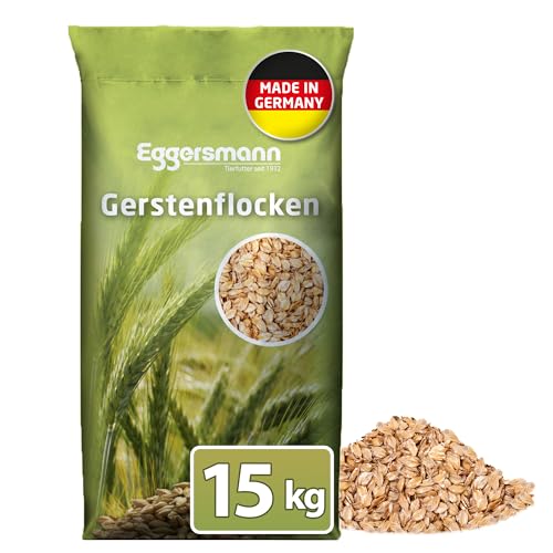 Eggersmann Gerstenflocken 15 kg – Einzelfuttermittel mit hohem Energiegehalt – Gerstenflocken geeignet für Pferde, Ponys, Hühner & Kleintiere – Ideal bei Haferunverträglichkeit von Eggersmann Mein Pferdefutter