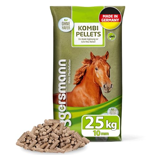 Eggersmann Mein Pferdefutter Kombi Pellets 10 mm 25 kg - Pelletiertes Mischfutter für Pferde & Ponys - Ideale Ergänzung zur Hafer- & Heufütterung - Pferdefutter eiweißreduziert & haferfrei von Eggersmann Mein Pferdefutter