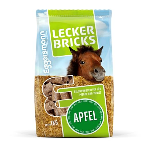 Eggersmann Mein Pferdefutter 1 kg Pferde-Leckerlis | Lecker Bricks für Pferde & Ponys | Natürlicher Apfel-Geschmack | Perfekt als Belohnung & für zwischendurch | Höchste Qualität | Pferde-Zubehör von Eggersmann Mein Pferdefutter