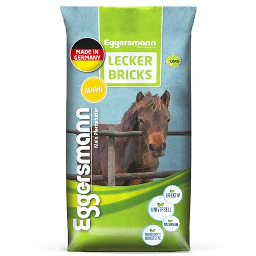 Eggersmann Mein Pferdefutter 25 kg Pferde-Leckerlis | Lecker Bricks für Pferde & Ponys | Natürlicher Banane-Geschmack | Perfekt als Belohnung & für zwischendurch | Pferde-Zubehör von Eggersmann Mein Pferdefutter