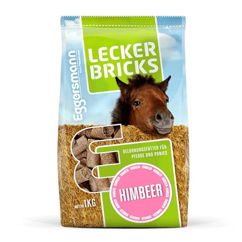 Eggersmann Mein Pferdefutter 1 kg Pferde-Leckerlis | Lecker Bricks für Pferde & Ponys | Natürlicher Himbeer-Geschmack | Perfekt als Belohnung & für zwischendurch | Pferde-Zubehör von Eggersmann Mein Pferdefutter