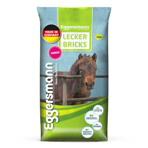 Eggersmann Mein Pferdefutter 25 kg Pferde-Leckerlis | Lecker Bricks für Pferde & Ponys | Natürlicher Himbeer-Geschmack | Perfekt als Belohnung & für zwischendurch | Pferde-Zubehör von Eggersmann Mein Pferdefutter