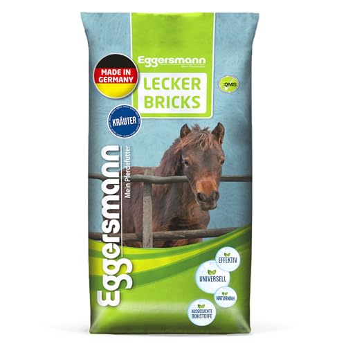 Eggersmann Mein Pferdefutter 25kg Pferde-Leckerlis | Lecker Bricks für Pferde & Ponys | Natürlicher Kräuter-Geschmack | Perfekt als Belohnung & für zwischendurch | Pferde-Zubehör von Eggersmann Mein Pferdefutter