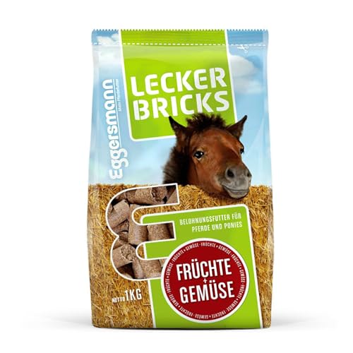 Eggersmann Mein Pferdefutter 1kg Pferde-Leckerlis | Lecker Bricks für Pferde & Ponys | Natürlicher Früchte-Gemüse-Geschmack | Perfekt als Belohnung & für zwischendurch | Pferde-Zubehör von Eggersmann Mein Pferdefutter