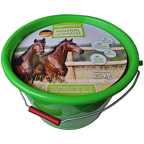 Eggersmann Mein Pferdefutter Mineral Leckmasse 25 kg - Mineralfutter für Pferde & Ponys zur freien Aufnahme - Wetterfeste Leckmasse für Weide & Offenstall - Zur ganzjährigen Mineralstoffversorgung von Eggersmann Mein Pferdefutter