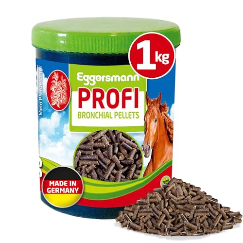 Eggersmann Mein Pferdefutter Profi Bronchial Pellets 1 kg – Ergänzungsfuttermittel für Pferde – Pferdefutter mit natürlichen Kräutern für freie Atemwege – Unterstützt das Abhusten von Schleim von Eggersmann Mein Pferdefutter