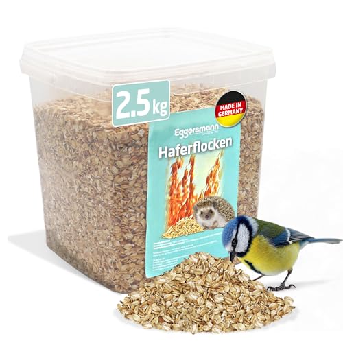 Eggersmann volaris Haferflocken 2,5 kg – Vogelfutter für Wildvögel – Haferflocken ideal auch als Tierfutter für Igel, Kaninchen & Nager – Wildvogelfutter geeignet für die Ganzjahresfütterung von Eggersmann volaris